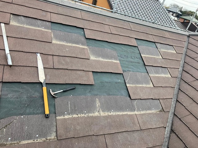 スレート板の撤去完了